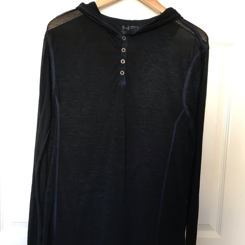Black & blue see through shirt